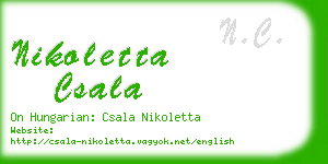 nikoletta csala business card